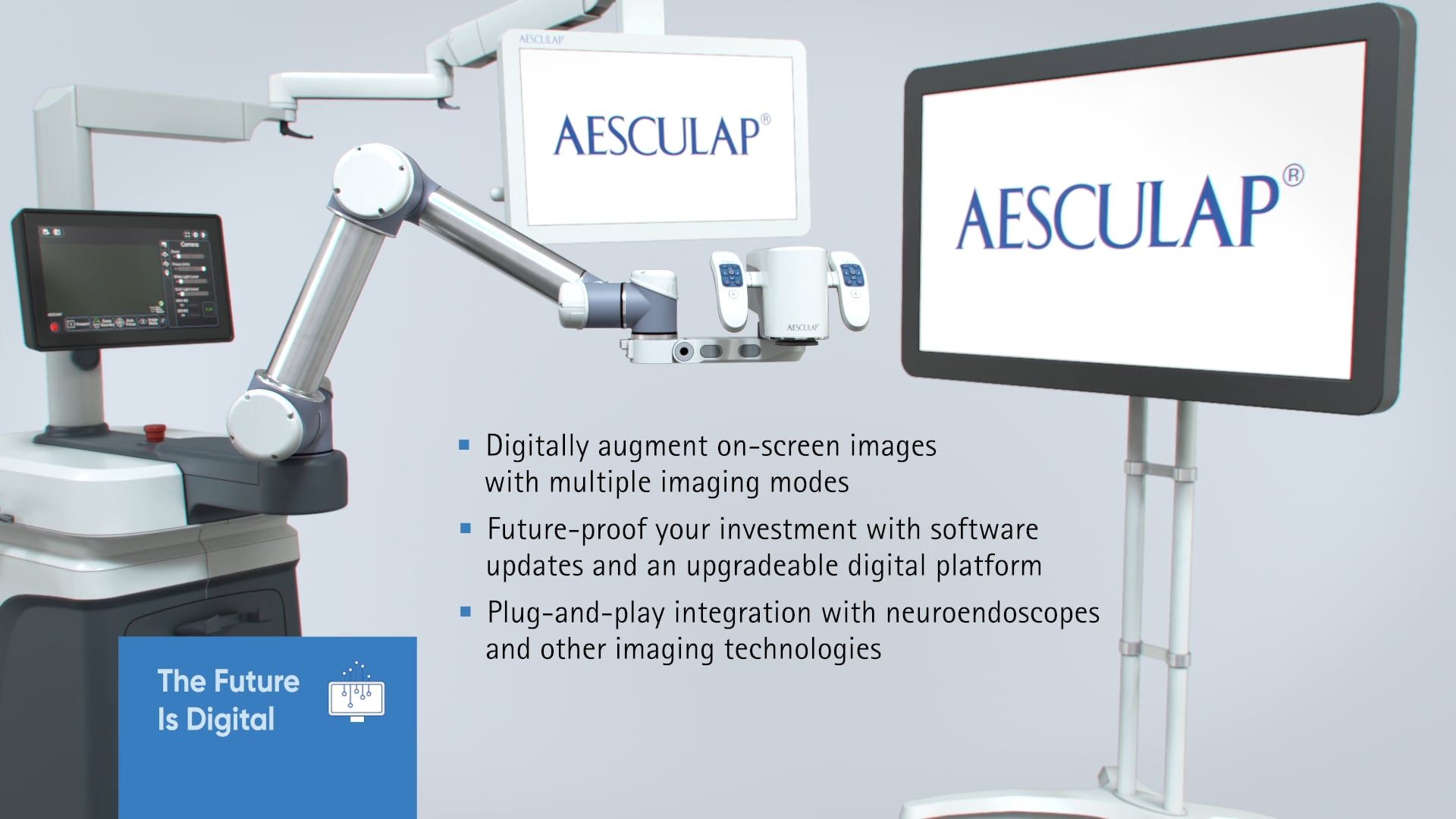 Aeos Robitic Digital Microscope from Aesculap - Ghost Medical Animation & Surgical VR