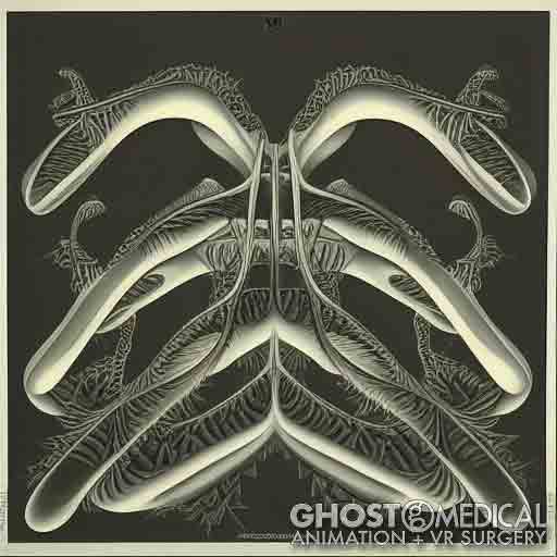 Escherichia Virus drawn by M.C. Escher